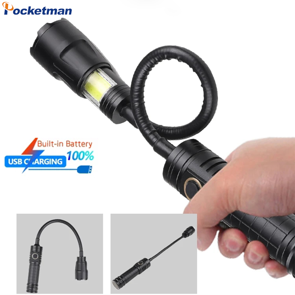 Power Outage Light - Usb Oplaadbare Xhp50 Led Zaklamp Flexibele