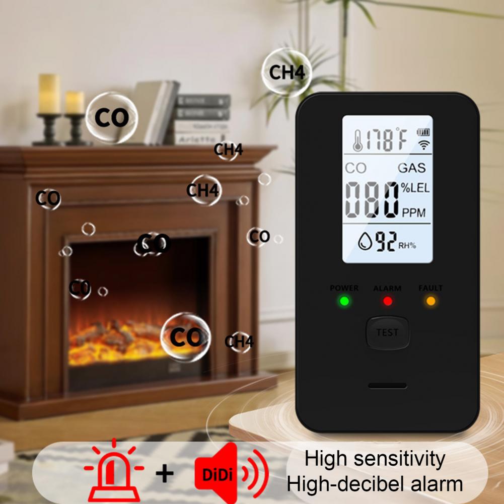 Co Detector Plug - Aardgas- en koolmonoxidedetector, plug-in koolmonoxidemelder, propaan,
