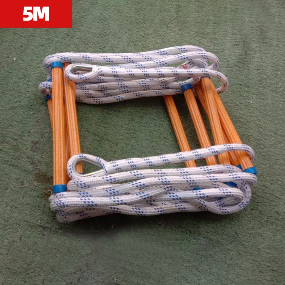 Fire Escape Ladder - Geïsoleerde touwladder, gripvaste zelfhulp-evacuatieladder, antislip reddingskabel,