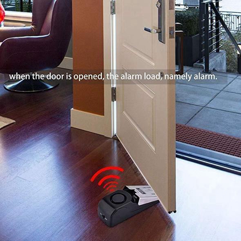 Door Stop Alarm - Draadloos deurstopper alarm slot 125dB vibratiesensor