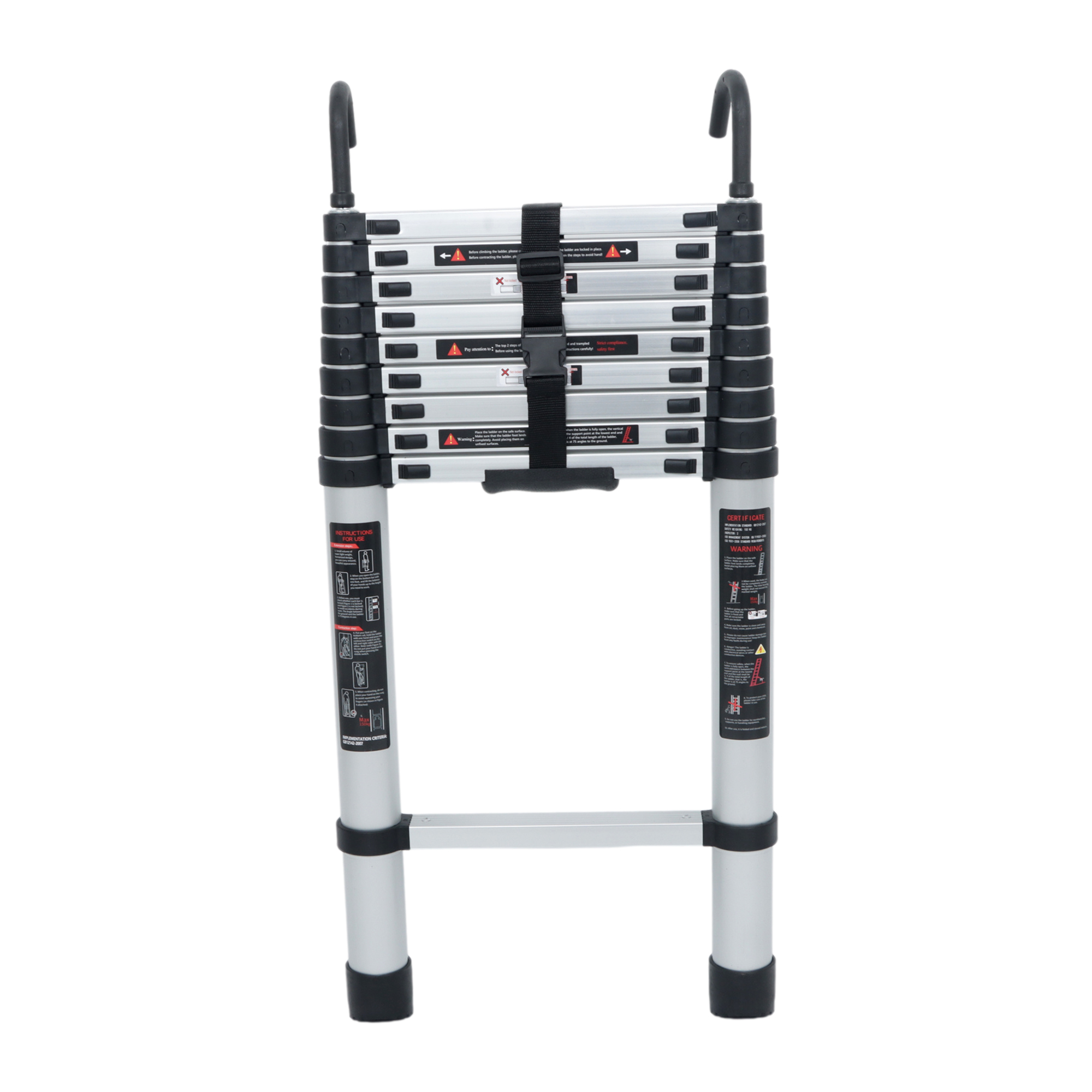 Fire Escape Ladder - Zilveren 12,5 FT Telescopische Ladder met