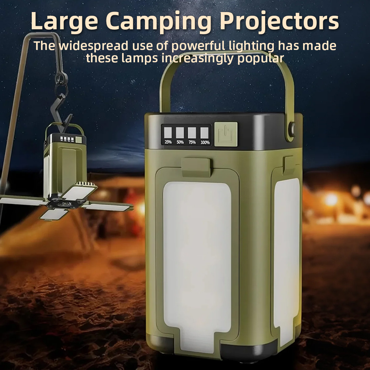 Power Outage Light - Draagbare campinglantaarn met vier blaadjes, oplaadbaar