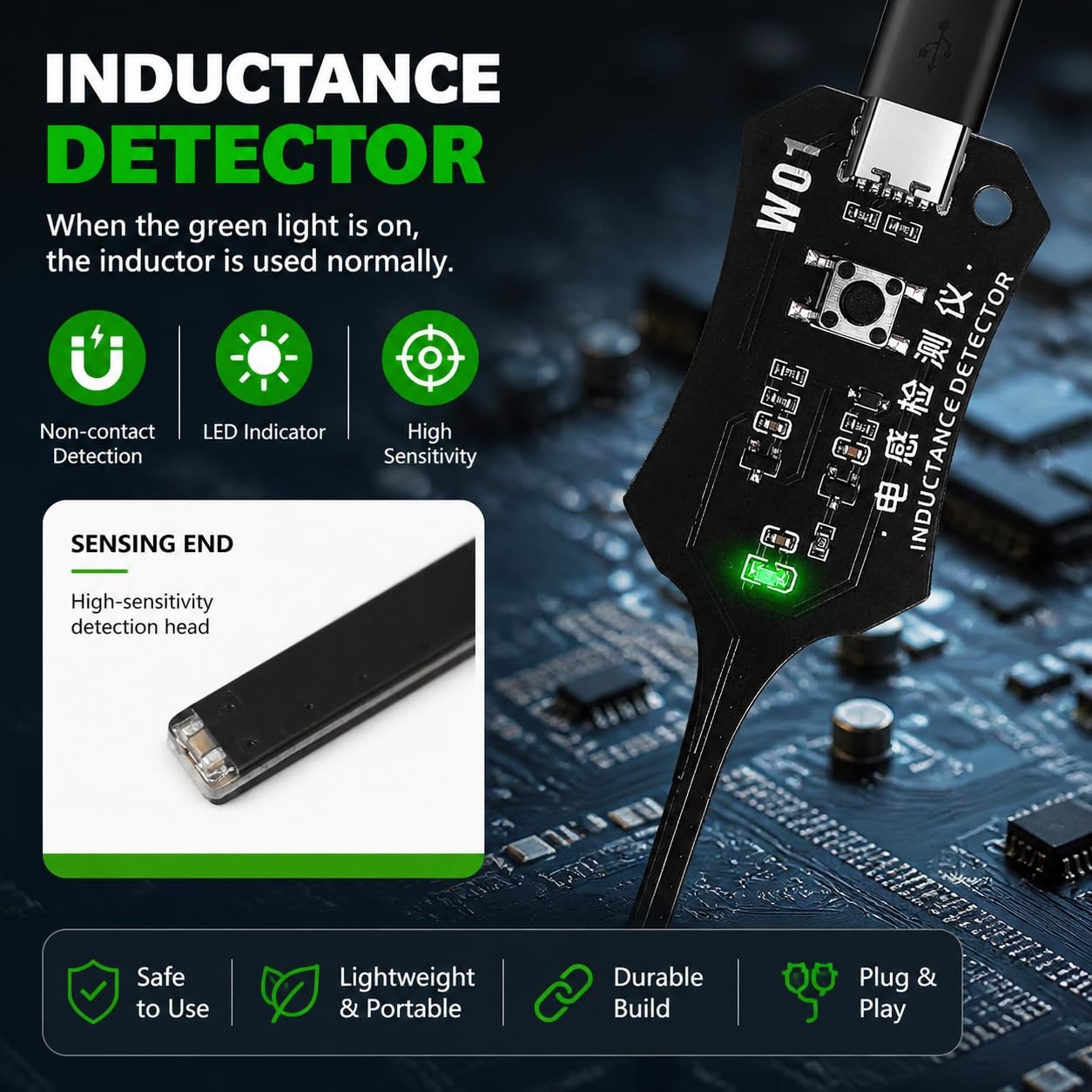 W01 Type C Inductantietester M - Co Detector Plug recensie en prijs