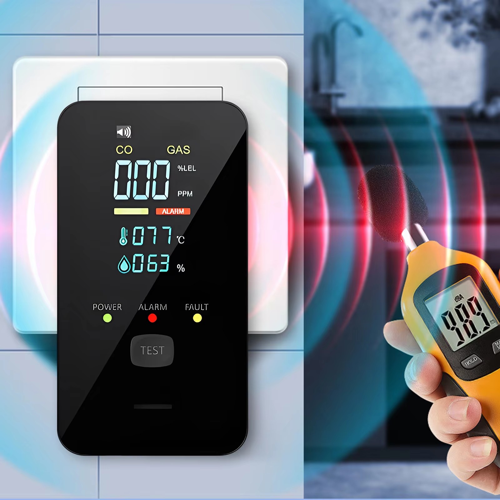 Detector voor aardgas en koolm - Co Detector Plug recensie en prijs